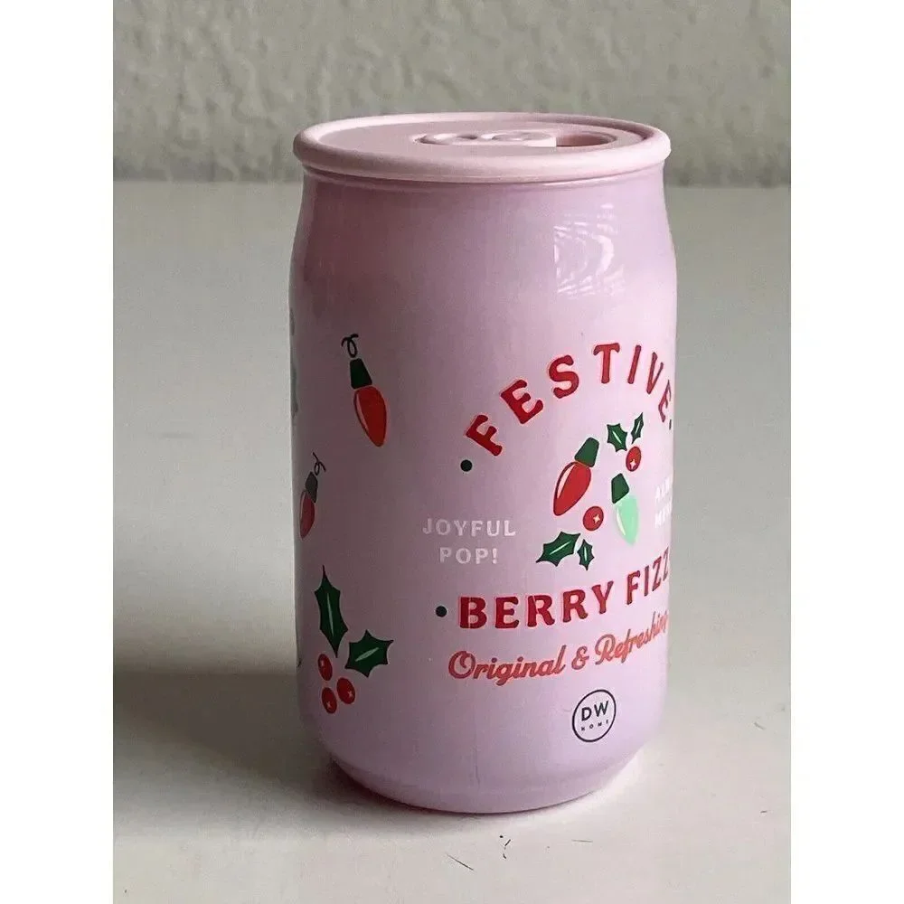 DW Home Festive Berry Fizz Soda Pop Candle 6.2‎ Oz Scented Christmas NEW